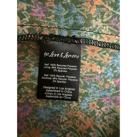 For Love & Lemons Brittany Floral Print Boho Long Sleeve Midi Dress NWT XS - Picture 8 of 11